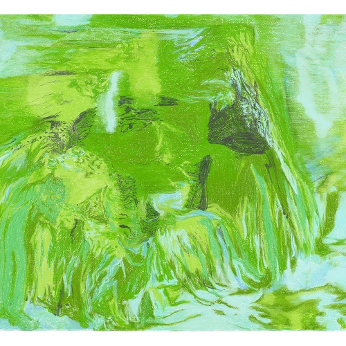2006 Groen / Green no. 4 | 70 x 100 cm | pastel - graphite pencil on paper | collection Museum van Bommel van Dam, NL