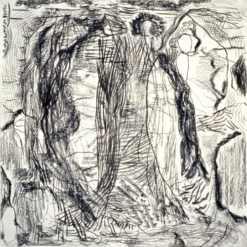 1988 Land en Zee no. 1 | 119 x 119 cm | charcoal on paper