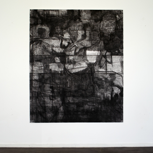 2020 Untitled | 157,5 x 193 cm | Charcoal on paper