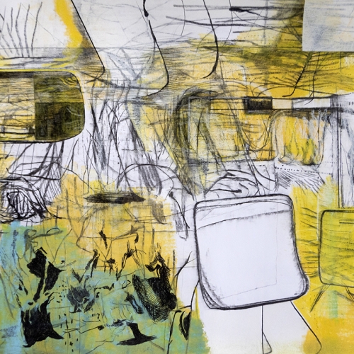 2021-22 'Bigger Drawings, Smaller Issues' no. 1, 182 x 126 cm / pastel, charcoal, pencil on paper