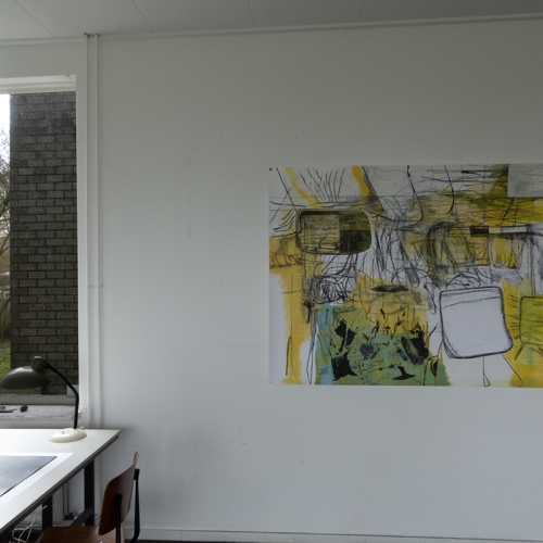 2021-22 'Bigger Drawings, Smaller Issues' no. 1, 182 x 126 cm / pastel, charcoal, pencil on paper