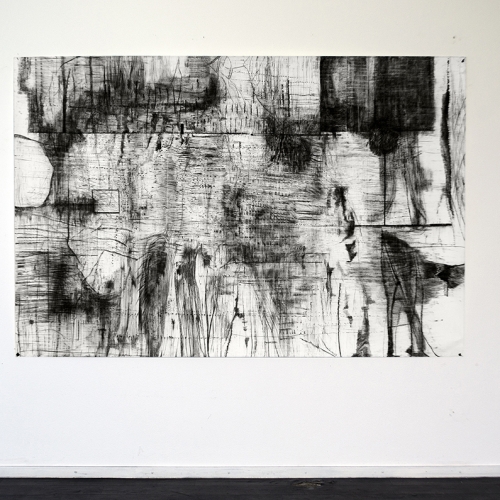 2022 Untitled 152 x 231 cm | charcoal on paper