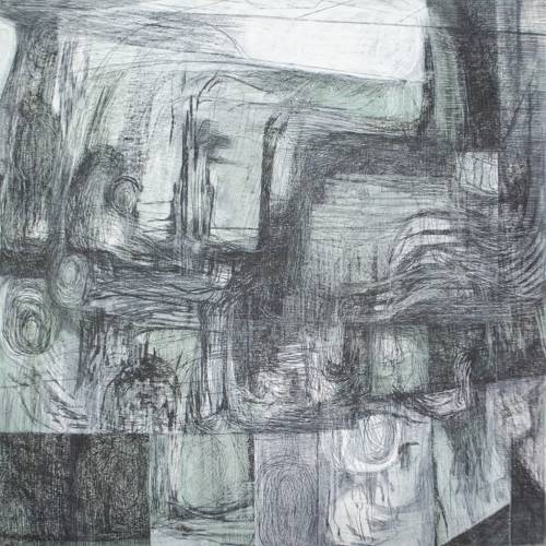 2025 'Tube' no.2, 117 x 117 cm, pastel, contepencil on paper