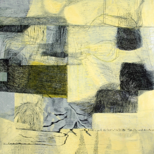 2025 'Tube' no.3, 117 x 117 cm, pastel, contepencil on paper