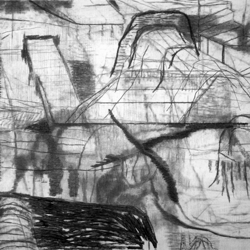 2024 Erased Cities no.1 100 x 70 cm | Charcoal on paper