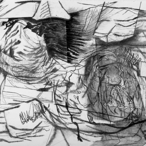 2024 Erased Cities no.4 100 x 70 cm | Charcoal on paper