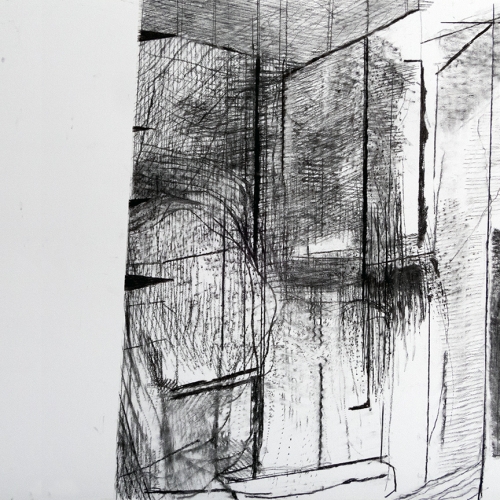 2024 Erased Cities no.5 100 x 70 cm | Charcoal on paper