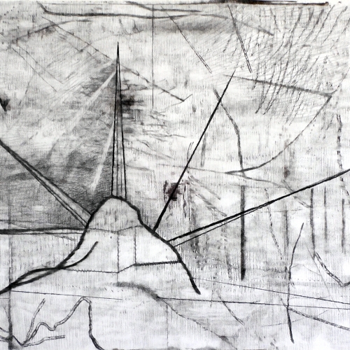 2024 Erased Cities no.6 100 x 70 cm | Charcoal on paper