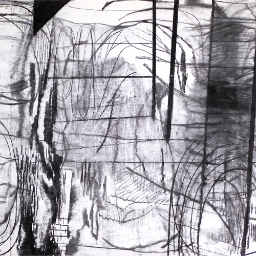 2024 Erased Cities no.8 100 x 70 cm | Charcoal on paper