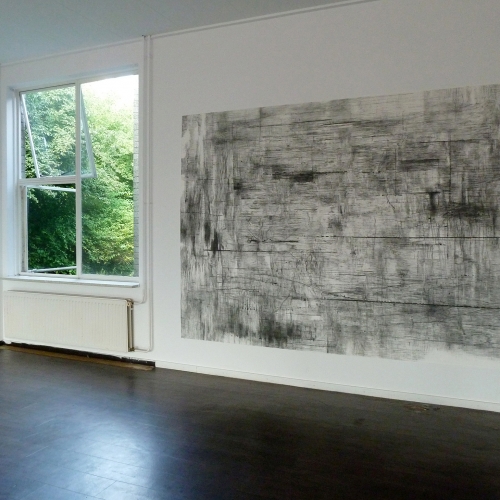 2011 untitled | Studio view | charcoal on paper