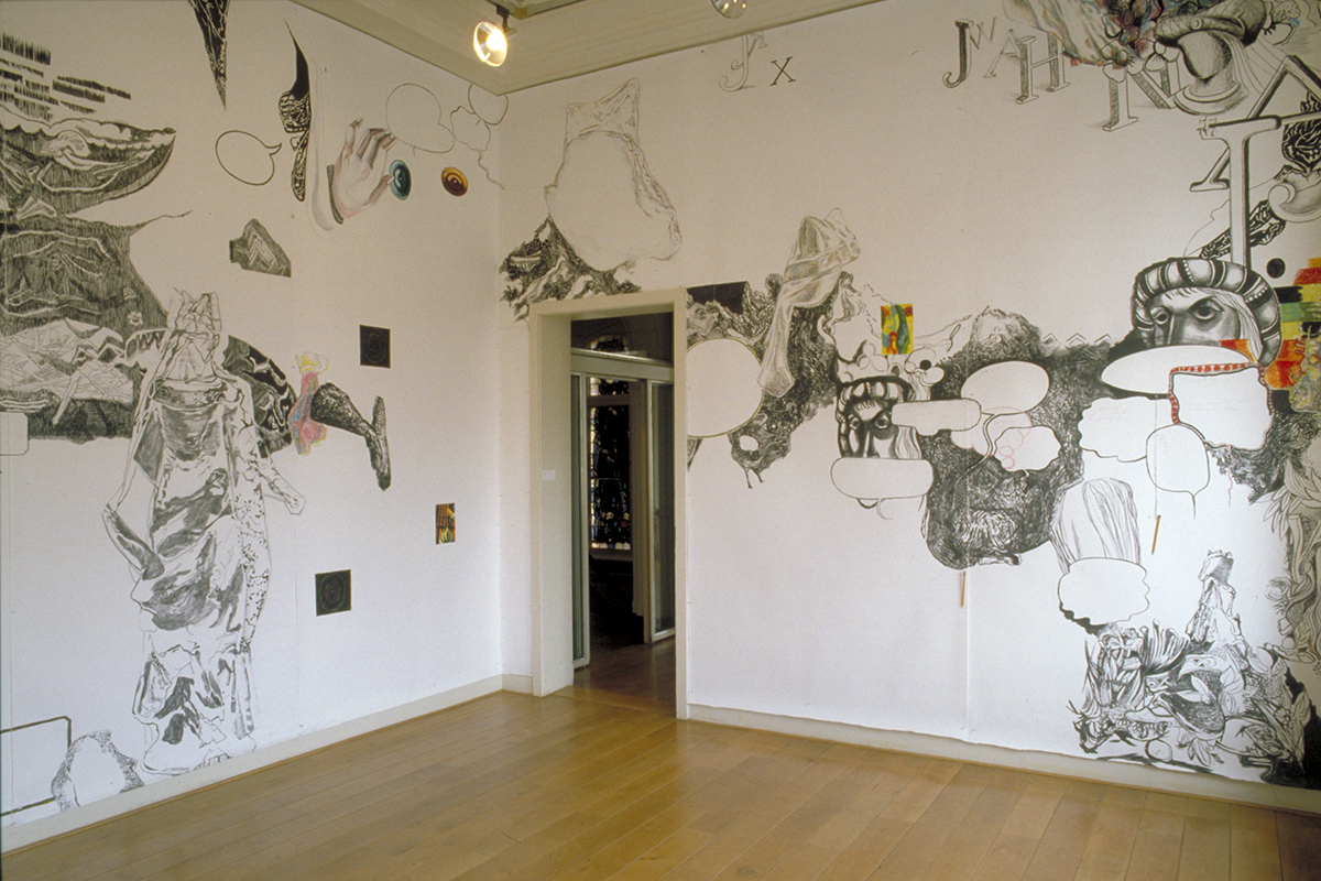 1999 'Johanna', Museum jan Cunen, Oss, NL | Wall Drawing 'Wish Room', collaboration with Bertil Neyts / exhibition concept & realisation: C. Diepens